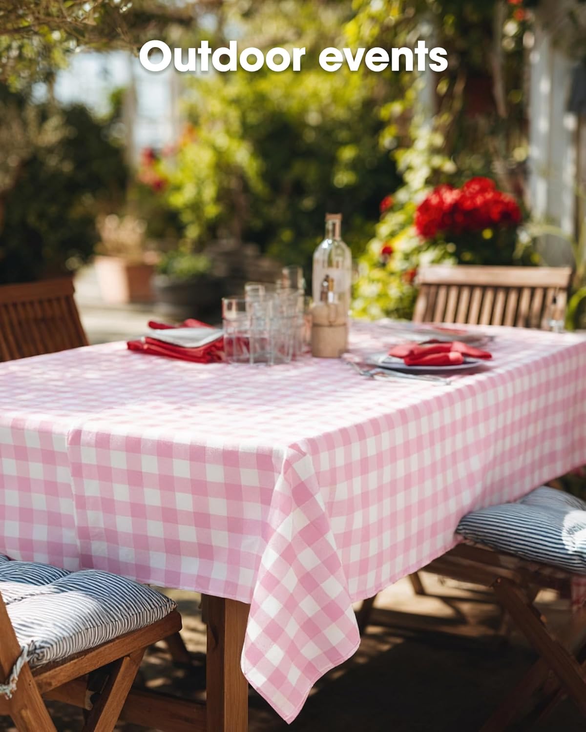 Pureegg Plastic Table Cloth 10 Pack, 54 x 108 Inch Disposable Table Cloths for Party, Picnic and Wedding, Rectangle, White - Colors B