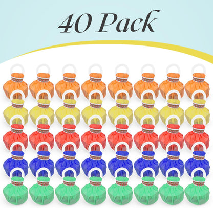 10Pack Colorful Streamer Poppers, No Mess Multi-Color Paper Crackers, Hand Throw Confetti Streamers for Birthday, Wedding, Party Celebrations