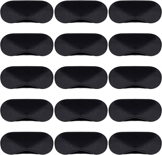 50 Pieces Eye Mask Sleep Masks Bulk Sleeping Blindfold Eye Cover for Games Team Building Party Travel with Nose Pad and Adjustable Strap for Women Men
