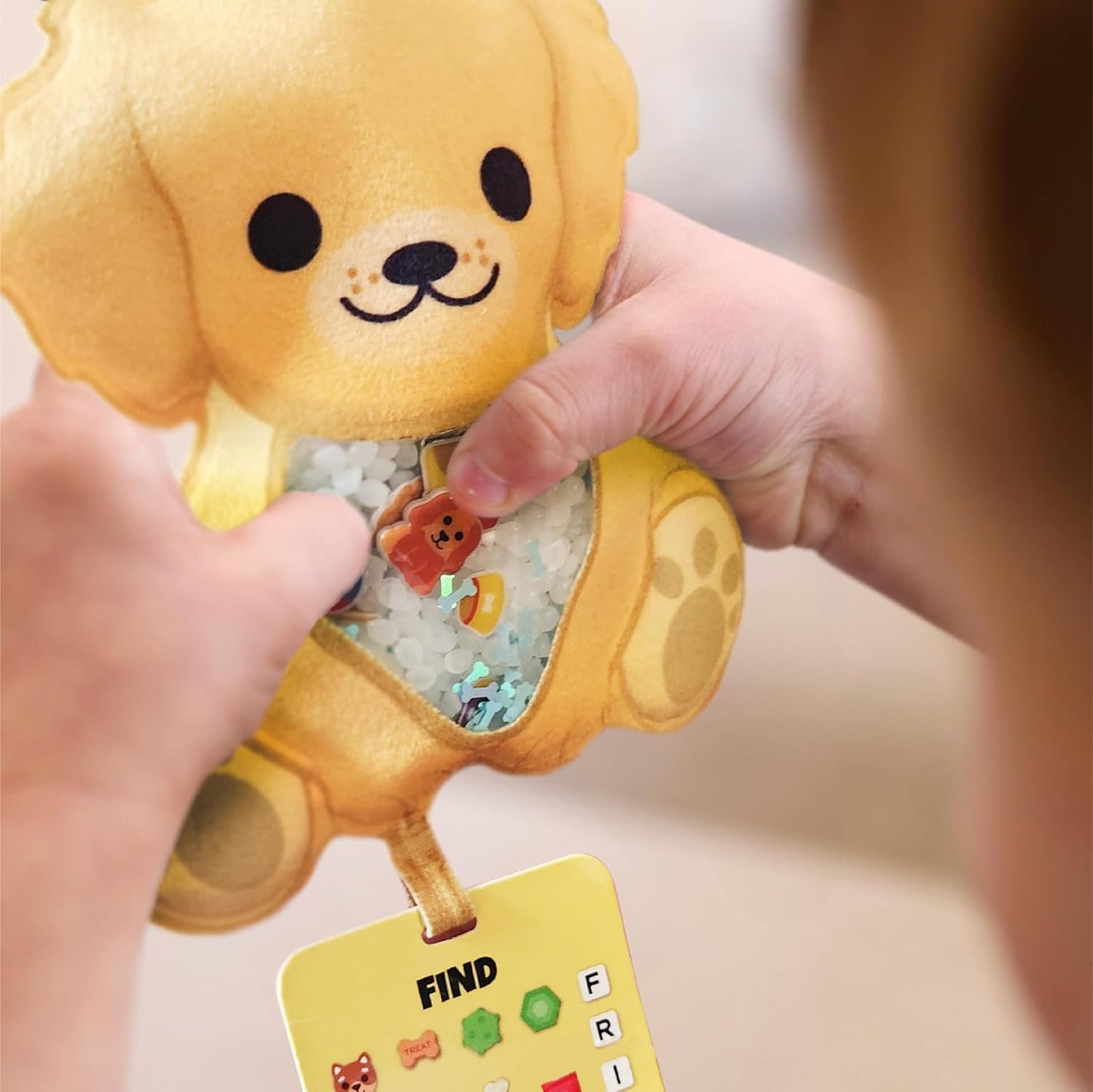 Vango BIZYBOO - The Original Seek & Find Plush - Hidden Object Search Problem Solving Educational Matching Game for Kids 2 and Up (Chill Bill)