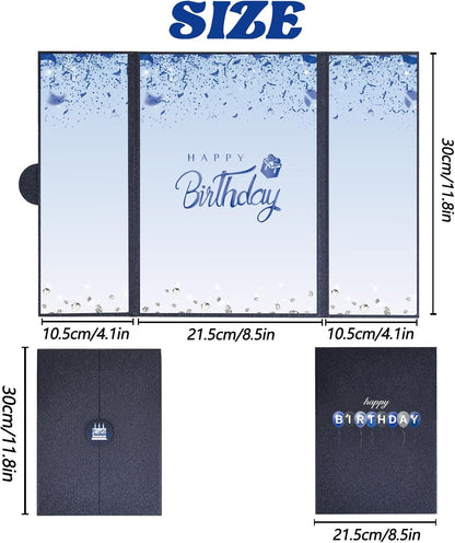 Crenics Black and White Birthday Decorations Women Men, Creative Birthday Guest Signature Book Alternative 18" x 12", Great Party Gifts for Girls or Boys