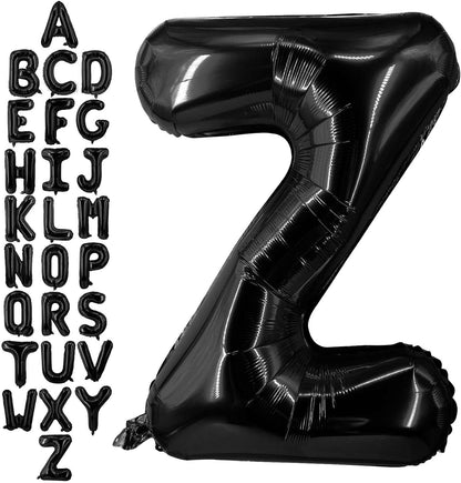 40 Inch Black Letter A Balloons, DIY Phrase Foil Alphabet Letter A Balloons DIY Word A Banner for Birthday Anniversary Celebration Graduation Party Supplies Decoration