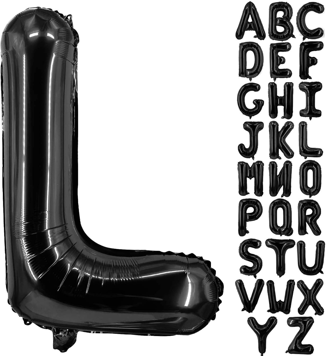 Lovoir 40 Inch Large Black Letter A Balloons Big Size Jumbo Mylar Foil Helium Balloon for Birthday Party Celebration Decorations Alphabet Black A