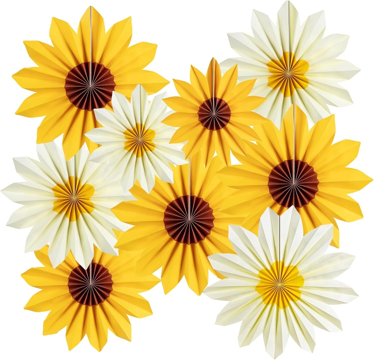 Easy Joy Paper Leaves Decorations for Wall Paper Fans Classroom Decoration Leaves Backdrop Decor Wall Decor,Set of 9