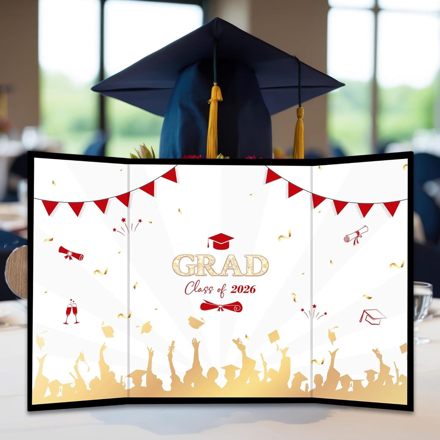 Class of 2026 Graduation Guest Book - 18''x 12'' Minimalist Graduation Signature Book - High School College Guest Book Alternative Signature Board Card - Grad Party Decor & Supplies-A05