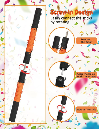 Soccer Piñata – Includes Wooden Stick, Blindfold, and Confetti – 13"x13"x3" – Perfect for Sports Party Decorations and Soccer Pinatas for Birthday Party