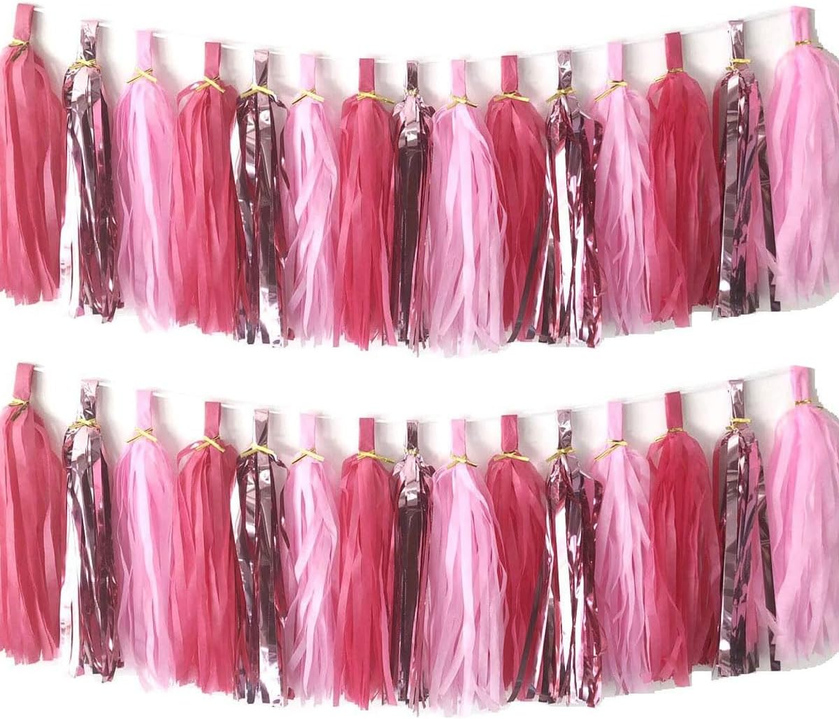 30pcs Paper Tassels Garland Banner Tissue Paper Tassel DIY Hanging Paper Decorations Party Tassel Garland Decor Baby Shower Nursery Wedding Festival Baby Shower Decoration(30, White)