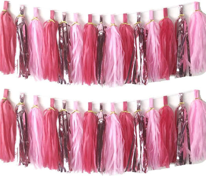 30pcs Paper Tassels Garland Banner Tissue Paper Tassel DIY Hanging Paper Decorations Party Tassel Garland Decor Baby Shower Nursery Wedding Festival Baby Shower Decoration(30, White)