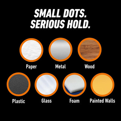 Gorilla Permanent Adhesive Dots, Double-Sided, Clear, 0.5" Diameter, 150 Pieces (Pack of 1) - No Mess, Photo Safe