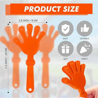 20 Pcs Hand Clappers Noisemakers 7.5 Inch Clappers Noisemakers Plastic Hand Clappers for Birthdays Game Football Sporting Events Cheers Supplies Dance Basketball Football Noisemakers(Purple)
