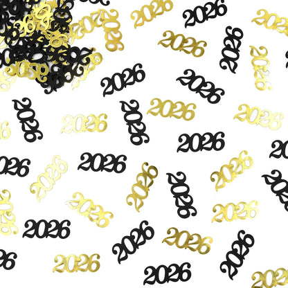 Gold Graduation Confetti Class of 2026, Glitter 2026 Confetti 120pcs for Graduation Party Decorations and New Years Eve Party Supplies 2026.