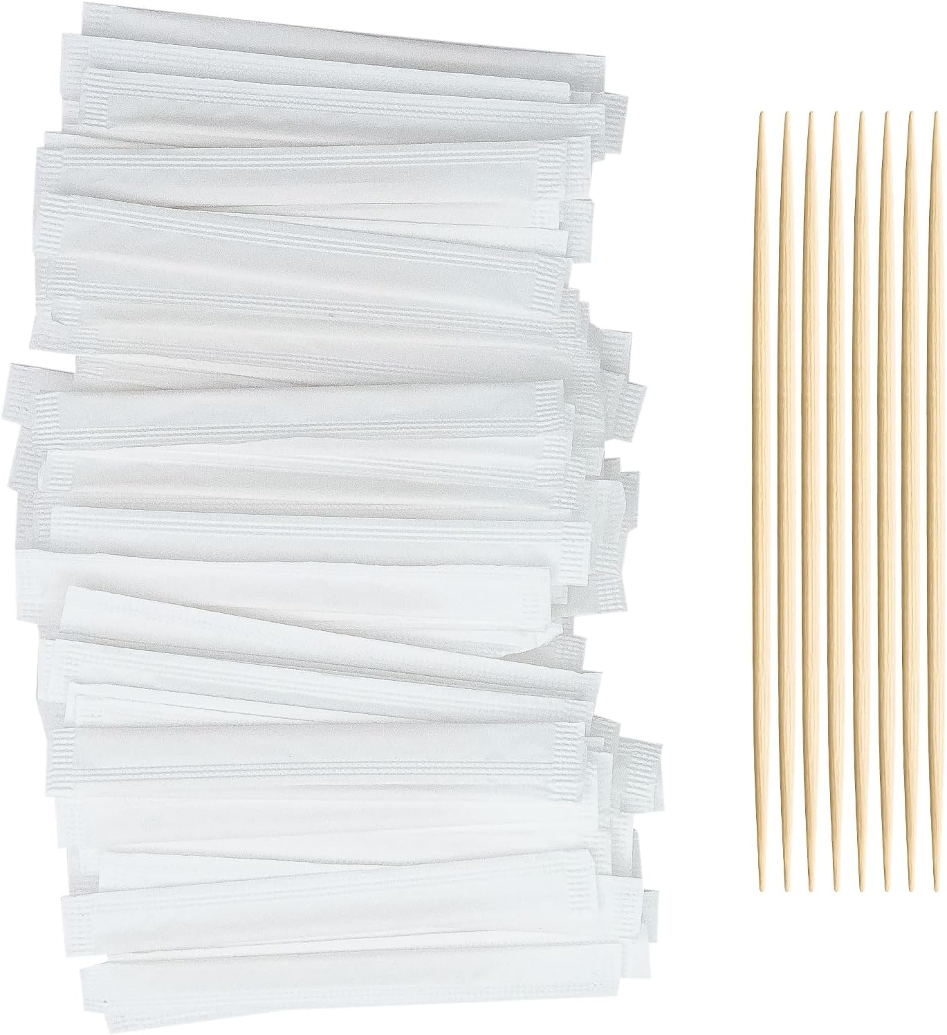 HOPELF Bamboo Toothpicks for Teeth Cleaning, Appetizer, Olive, Barbecue, Fruit, Double-Points Wooden Toothpick.600 Count