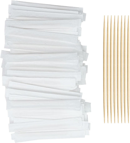 HOPELF Bamboo Toothpicks for Teeth Cleaning, Appetizer, Olive, Barbecue, Fruit, Double-Points Wooden Toothpick.600 Count