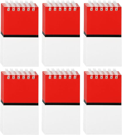 24pcs Mini Spiral Notebooks, Red White Cartoon Pocket Notepads Anime Game Theme Party Supplies for Boys Girls Classroom Rewards Birthday Gifts & Goodie Bag Stuffers