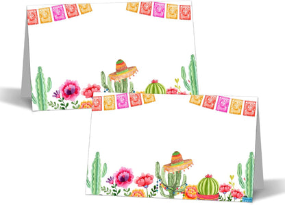 Dinosaur Table Place Cards - 25PCS Tent Cards - Tropical Dino Themed Food Lables - Name Place Cards for Table Setting - Name Cards for Birthday Party Baby Shower - Scored for Easy Folding -10