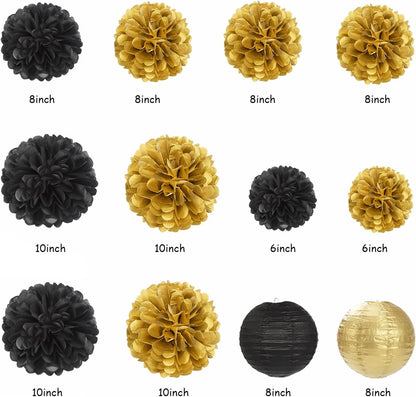 2026 Blue Class-Congratulations Prom Graduation Party-Decorations - 22pcs High School College Grad Supplies Decor,Royal Navy White Silver Tissue Pom Poms Streamers, Paper Flowers Lanterns Hugmoon