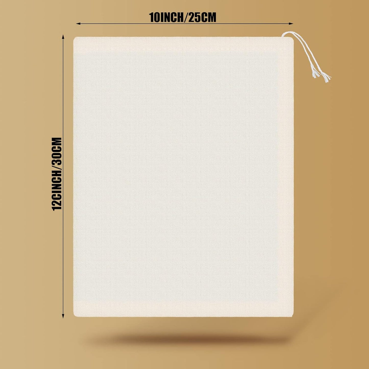 Tatuo 50 Pieces 4 x 6 Inches Muslin Cotton Drawstring Bags Canvas Linen Sachet Bag Reusable Empty Gift Pouch for Party Home Supplies