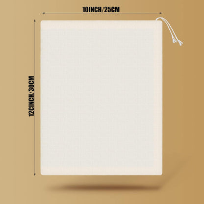 Tatuo 50 Pieces 4 x 6 Inches Muslin Cotton Drawstring Bags Canvas Linen Sachet Bag Reusable Empty Gift Pouch for Party Home Supplies