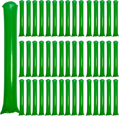 48pcs Round Head Boom Sticks Thunder Sticks Cheering Sticks Team Spirit Plastic Cheerleading Spirit Stick Clapper Inflatable Noise Maker Sports Supply (Blue)