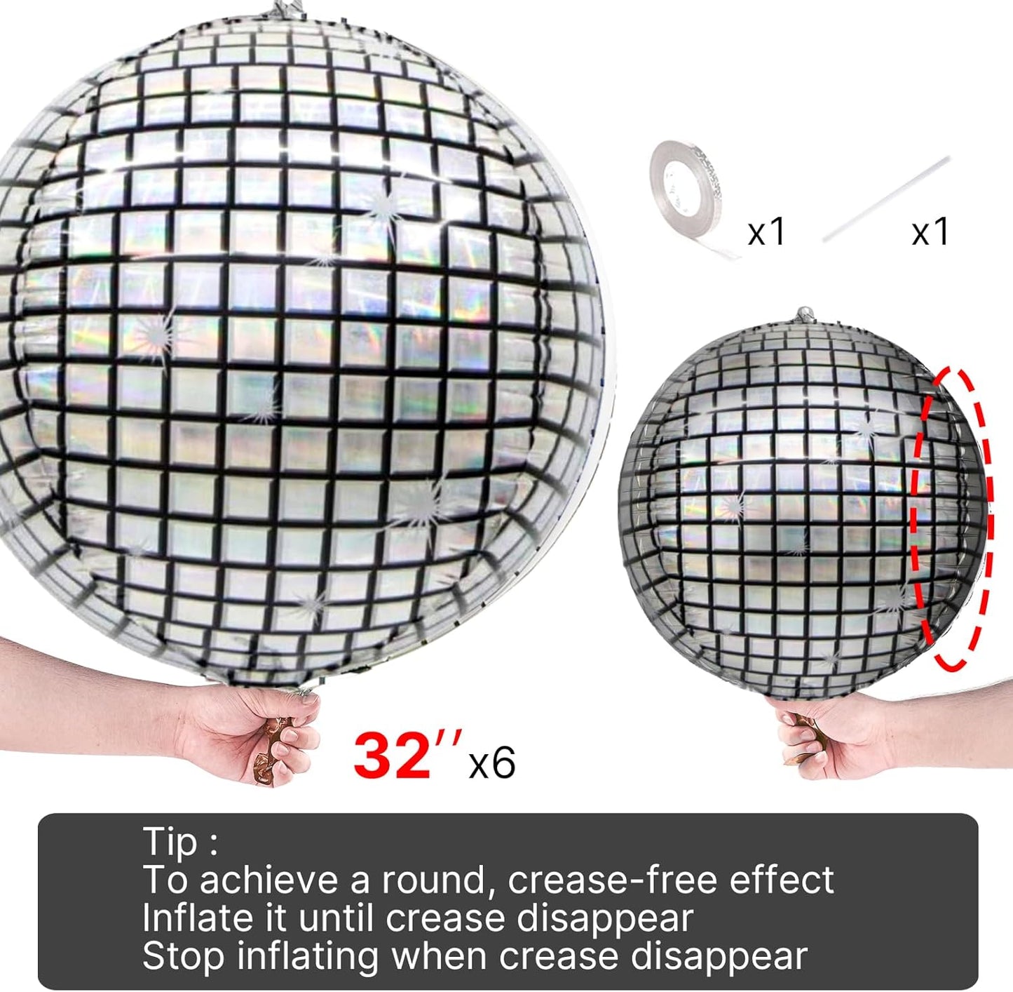 PartyWoo Metallic Gold Foil Balloons 20pcs Different Sizes Pack of 22 15 10 Inch Large Round Foil 4D Inflatable Mirror Ball Mylar Balloons for Graduation Birthday Baby Shower Party Decorations