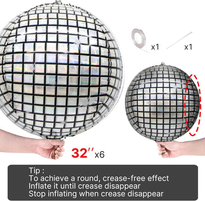 PartyWoo Metallic Gold Foil Balloons 20pcs Different Sizes Pack of 22 15 10 Inch Large Round Foil 4D Inflatable Mirror Ball Mylar Balloons for Graduation Birthday Baby Shower Party Decorations