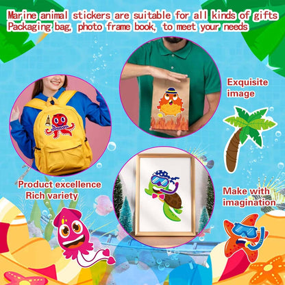 24 PCS Fairy Stickers for Kids, Make a Face Sticker with 8 Unique Designs Fairy, Frog, Mushroom, Make Your Own Stickers for Girls Birthday Party Favors, Goodie Bags, DIY Crafts