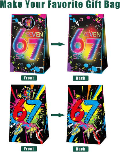 20pcs 10 Styles 6 7 Birthday Theme Mini Notebooks Party Supplies Favors Goodie Bag Stuffers Colorful 6 7 Birthday Theme Journal Pocket Notebook Supplies for Birthday Party Activity(20pcs-67-bks)