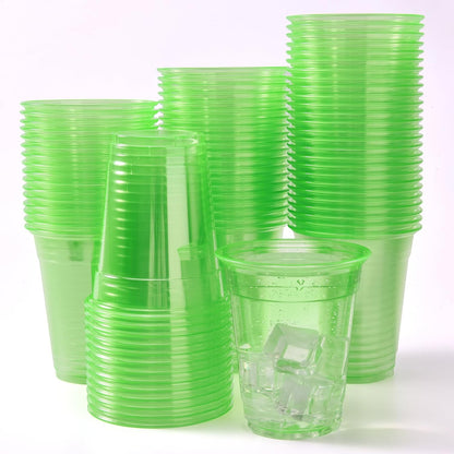 50 Pack Black Clear Plastic Cups 12 oz Disposable Drinking Cups for Wedding Black Birthday Party Supplies