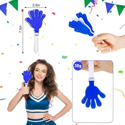 Junkin 48 Pcs Hand Clappers Bulk 7. 5 x 3. 5 Inches Noise Makers Party Favors Clapping Noise Maker Clacker for Birthdays Game Prizes Rewards Football Sporting Events Cheers Supplies (Black,White)