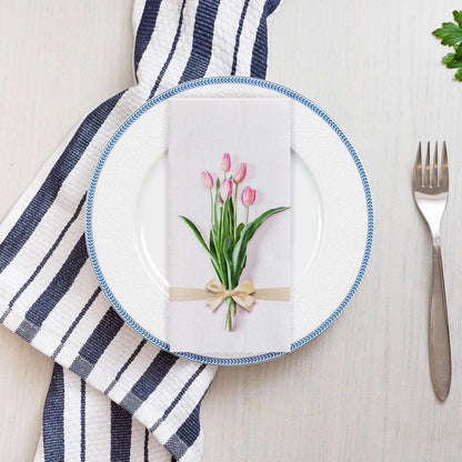 JOLLY CHEF 100 Disposable Hand Towels, Soft and Absorbent Linen Feel Dinner Napkin, Elegant Decorative Paper Guest Towels for Kitchen, Bathroom,Thanksgiving, Weddings,Parties, Gold and White