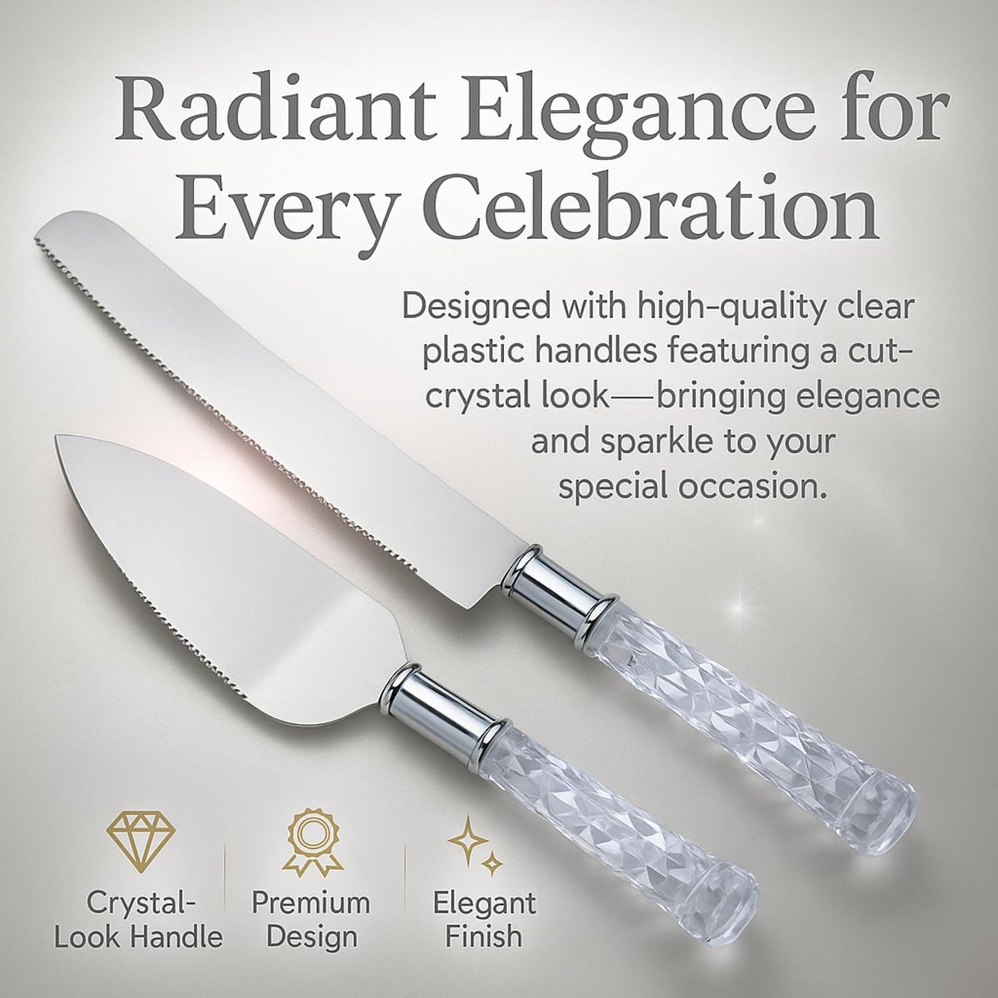 GIFTS INFINITY Personalized Wedding Cake Knife and Server Set with Engraving – Cake Cutting Utensil Set, Keepsake Gift for Wedding, Anniversary, Reception, Birthday & Other Occasions (CH-101WB)