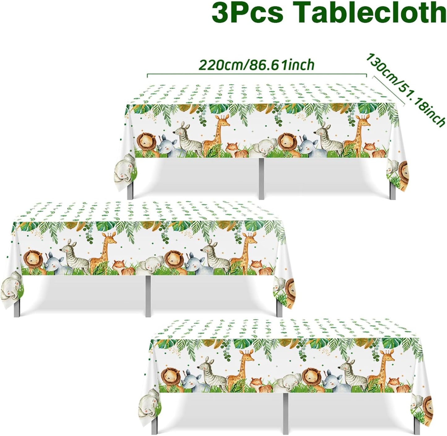 Staraise 3PCS Unicorns Tablecloths for Birthday Decoration, Unicorn Party Decorations Pastel Rainbow DisposableTable Covers for Kids Girls Baby Shower Birthday Party Supplies, 51.2X 86.6inch