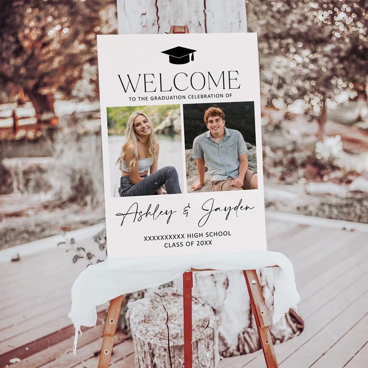 Graduation Party Welcome Sign, Photo Graduation Poster, Graduation Decorations, Grad Party Sign, Grad Welcome Sign, Graduation gift for best friend, Graduation gift for daughter, sister, brother - 1