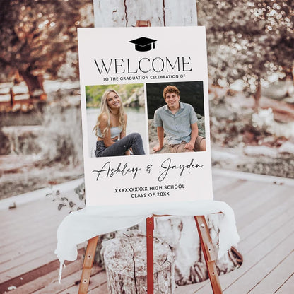 Graduation Party Welcome Sign, Photo Graduation Poster, Graduation Decorations, Grad Party Sign, Grad Welcome Sign, Graduation gift for best friend, Graduation gift for daughter, sister, brother - 1