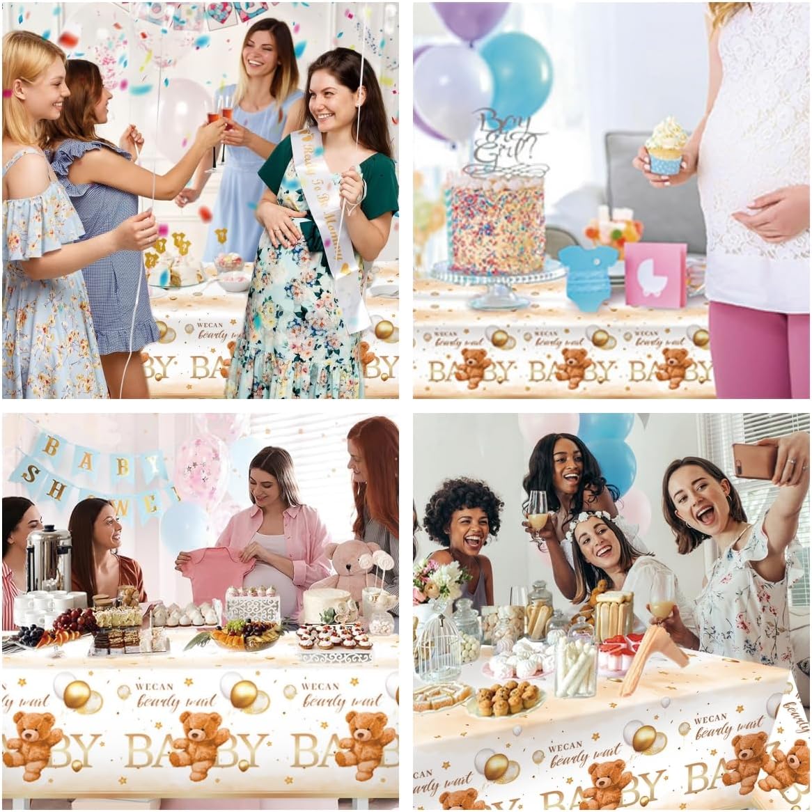 Staraise 3PCS Unicorns Tablecloths for Birthday Decoration, Unicorn Party Decorations Pastel Rainbow DisposableTable Covers for Kids Girls Baby Shower Birthday Party Supplies, 51.2X 86.6inch