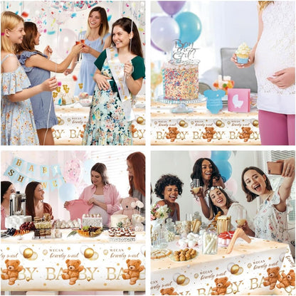 Staraise 3PCS Unicorns Tablecloths for Birthday Decoration, Unicorn Party Decorations Pastel Rainbow DisposableTable Covers for Kids Girls Baby Shower Birthday Party Supplies, 51.2X 86.6inch