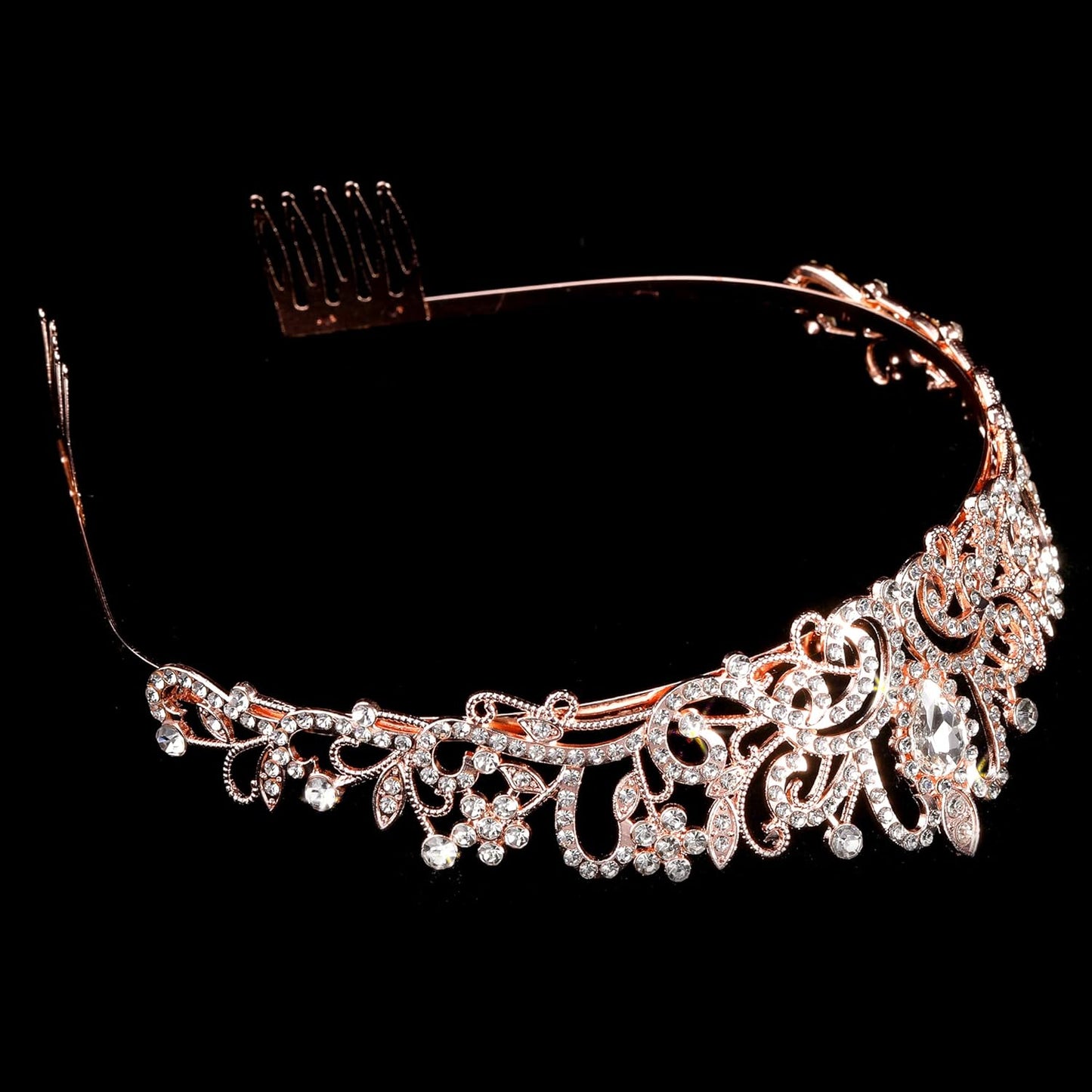 Crystal Tiara Crowns For Women Girls Princess Elegant Crown with Combs Women's Headbands Bridal Wedding Prom Birthday Party