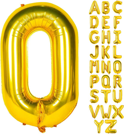 Lovoir 40 Inch Large Gold Letter A Balloons Big Size Jumbo Mylar Foil Helium Balloon for Birthday Party Celebration Decorations Alphabet Gold A
