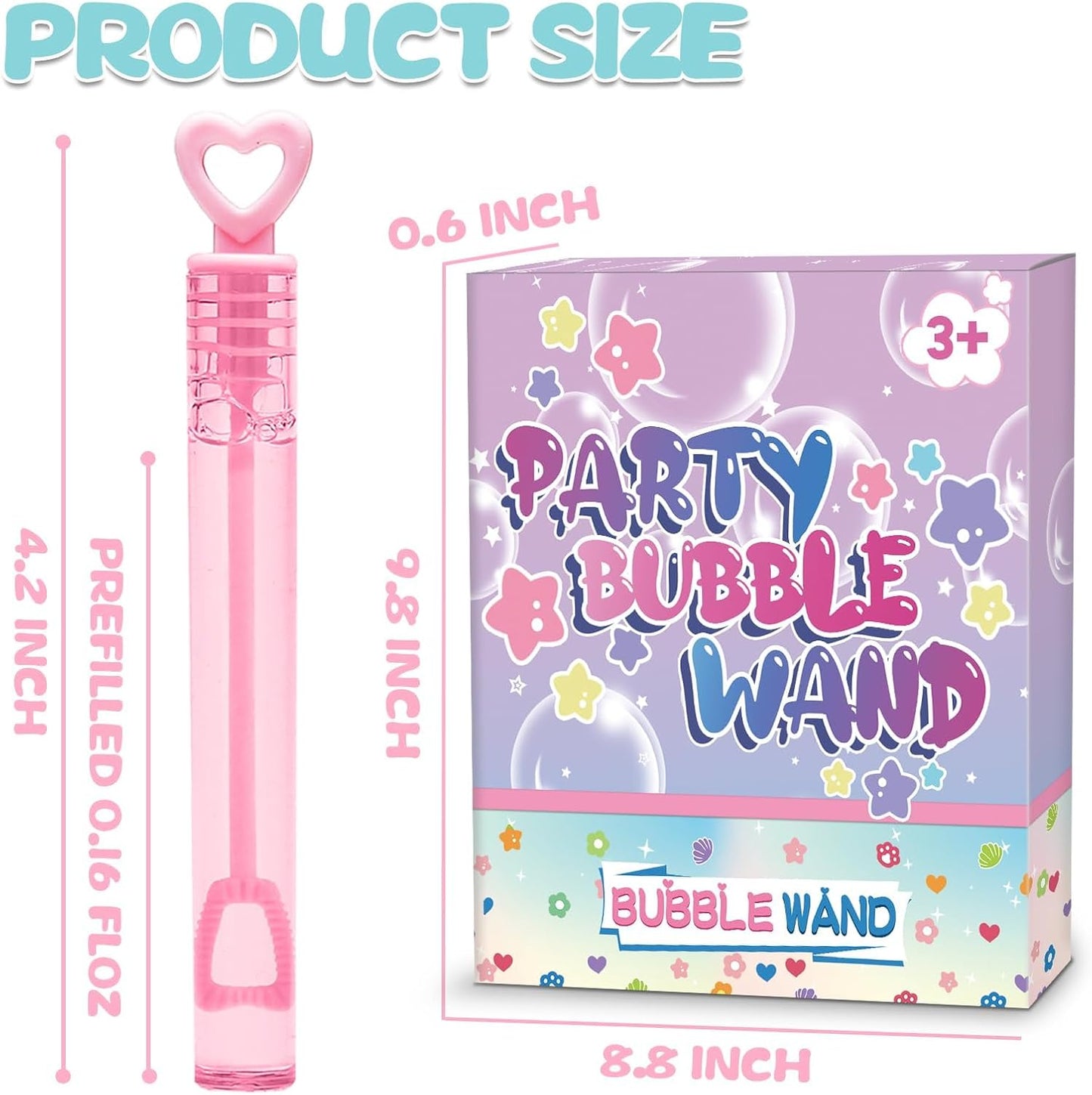 Bubble Party Favors for Kid, 30 Pack Mini Bubbles Bulk with Gift Box, Pastel Bubble Wand Sticks Toy for Party Supplies, Birthday, Wedding Decorations, Goody Bag Fillers Stuffers, Carnival Prizes