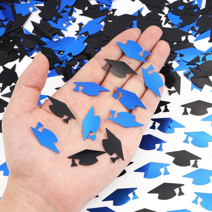 Silver and Blue Graduation Confetti 2026, 1000 Pcs Class of 2026 Table Centerpiece Grad Confetti for 2026 Graduation Party Decorations Supplies