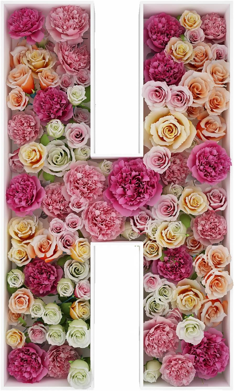 JW Passion - Premium Quality Made 3FT Tall Mosaic Balloon Frame Big Marquee Light Up Letters DIY Kit for Birthday Party Wedding Backdrop Decor Letter A Pre-Cut Foam Board