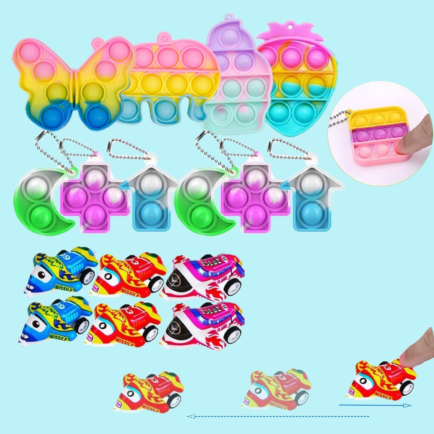 Beilunt 132 Pcs Party Favors Toys for Kids 4-8, Easter Egg Fillers, Assortment Treasure Box Toys for Classroom Prizes,Goodie Bags Stuffers, Pinata Fillers Bulks Small Toys Carnival Prizes