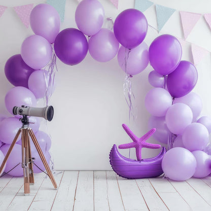 RUBFAC 87pcs Metallic Blue Silver Balloon Garland Arch Kit, 18 12 10 5 Inch Blue Silver Confetti Latex Party Balloons for Birthday Graduation Baby Shower Decoration