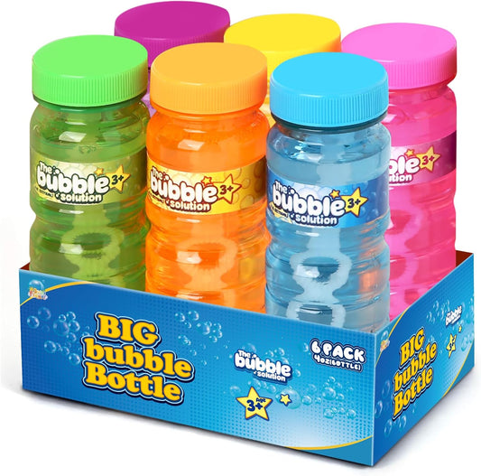 Springflower 24 Pcs Bubble Bottles with Wand,Bubbles Party Favors for Kids,Summer Toys, Blow Bubbles Solution Novelty Toy, Party Favors, Birthday Party Supplies, Outdoor & Indoor Activity,4oz,6 Colors