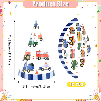 CANREVEL 12 PCS Party Hats for Adults, Party Headwear, Happy Birthday Hats, Birthday Party Decorations for Women Men