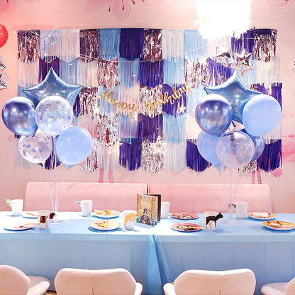 9.8in Blue Tissue Paper Tassel DIY Hanging paper decorations Party Garland Decor for Party Decorations Wedding,Festival,Baby Shower Decoration 20PCS25cm