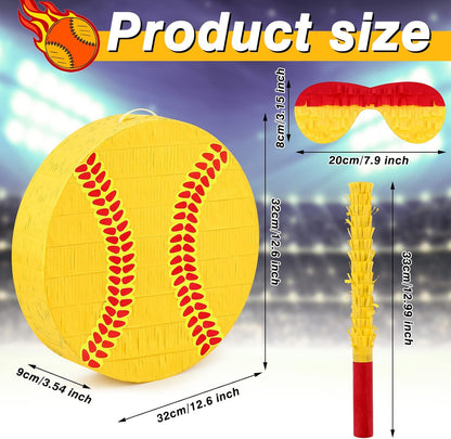 Deekin 3 Pcs Dart Piñata Set Include Large Dart Gun Shooting Target Piñata with Stick Eye Mask for Kids Birthday Party Game Favors Supplies 12.8x12.8 Inch