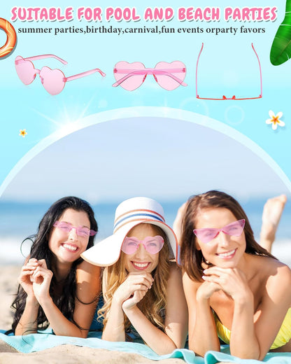 Kanayu 12 Pcs Mixed Style Rimless Sunglasses Retro Party Favors Eyewear for Bachelor Party Photoshoot Costume Accessories