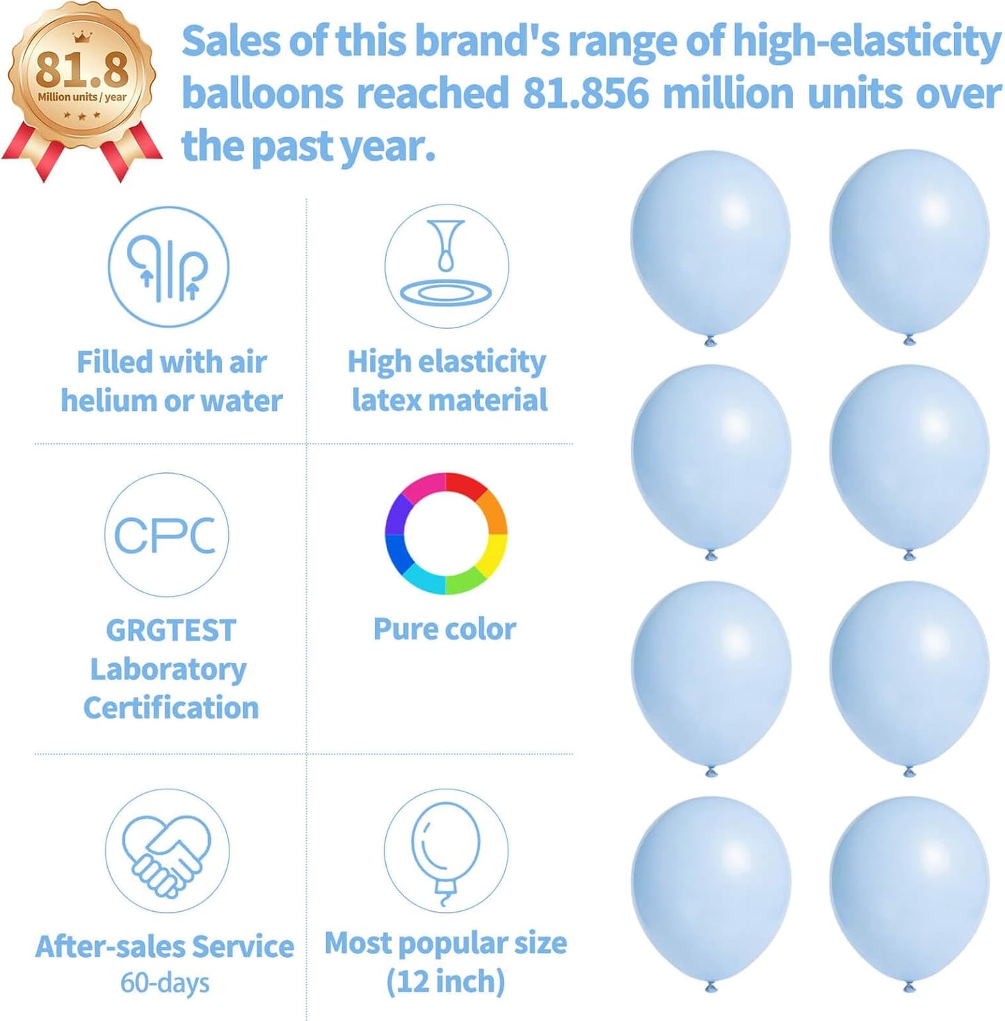 110pcs Black Balloon 12 inch, Black Latex Balloons for Birthday Party Baby Shower Wedding(with 2 Ribbons). - Colors B