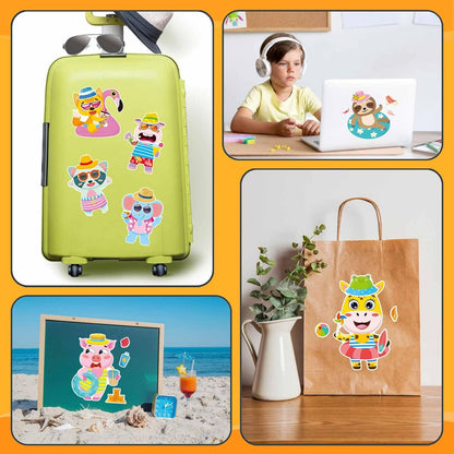 24 PCS Fairy Stickers for Kids, Make a Face Sticker with 8 Unique Designs Fairy, Frog, Mushroom, Make Your Own Stickers for Girls Birthday Party Favors, Goodie Bags, DIY Crafts